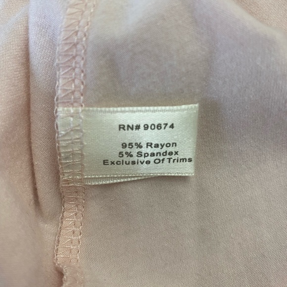 Boston Proper Ostrich Feather Trimmed Pale Pink Long Sleeve Pull Over Size M - Picture 13 of 13